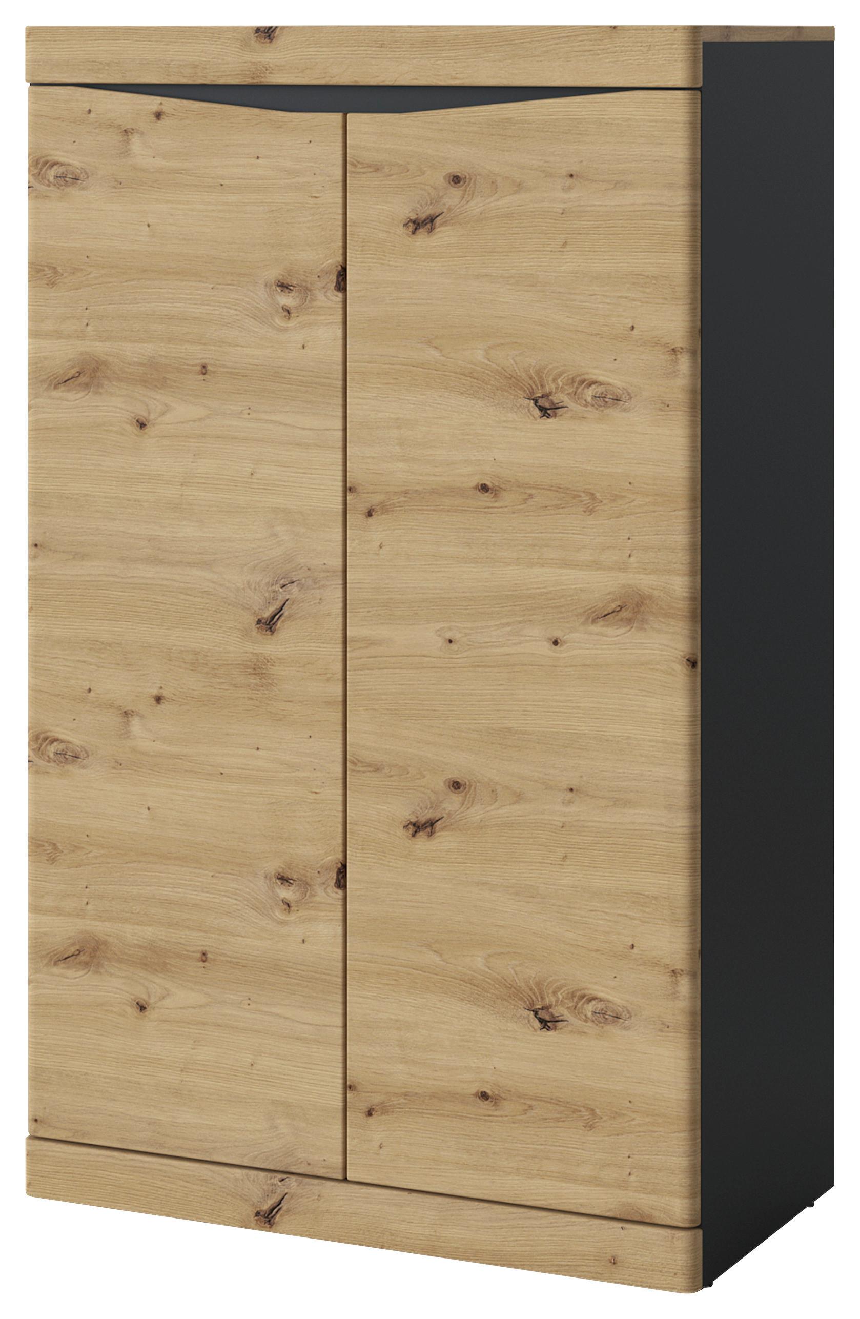 Komoda Turino, Antracit, Barva Hrasta - antracit/hrast artisan, Trend, umetna masa/leseni material (75,8/122,8/39,9cm)