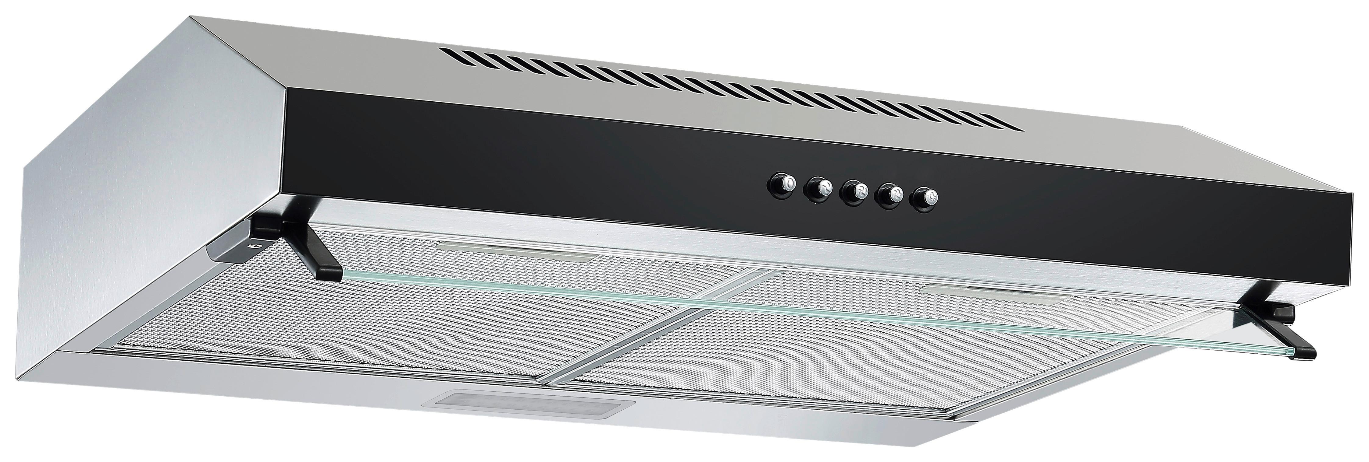 Kuhinjska Napa Respekta, 60cm - barve nerjavečega jekla/črna, Trend, kovina/steklo (60/13/50,3cm) - Respekta