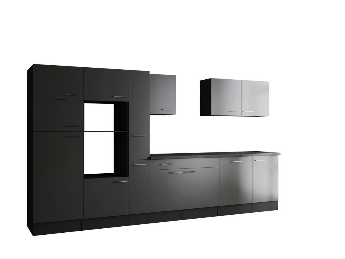 Kuhinjski Blok Brez Aparatov Oliver, 370cm - srebrne barve/siva, Design, kovina/leseni material (370cm) - Respekta