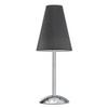 Tischleuchte Richard Nero Schwarz/Chrom max. 22 Watt - Chromfarben/Schwarz, KONVENTIONELL, Textil/Metall (20/54cm)