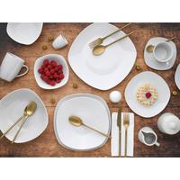 Kombiservice Square Weiß, 62-teilig - Weiß, Trend, Keramik - Creatable