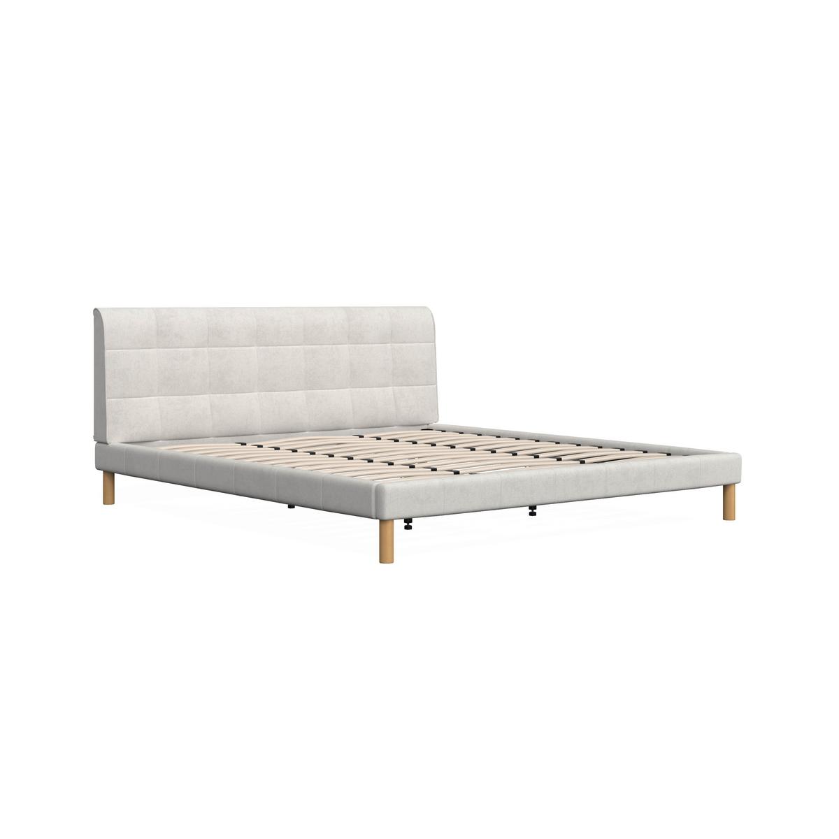 Oblazinjena Postelja Mara - naravne barve/bež, Moderno, kovina/tekstil (180/200cm) - Bessagi Home