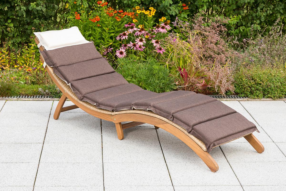 Vrtni Ležalnik Capri, Masivno - naravne barve, Moderno, kovina/umetna masa (183/60/54cm) - Gardenson
