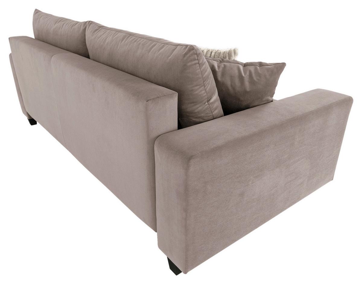 Canapea Bigsofa LILY - taupe, Trend, lemn/metal (240/119cm) - Luca Bessoni