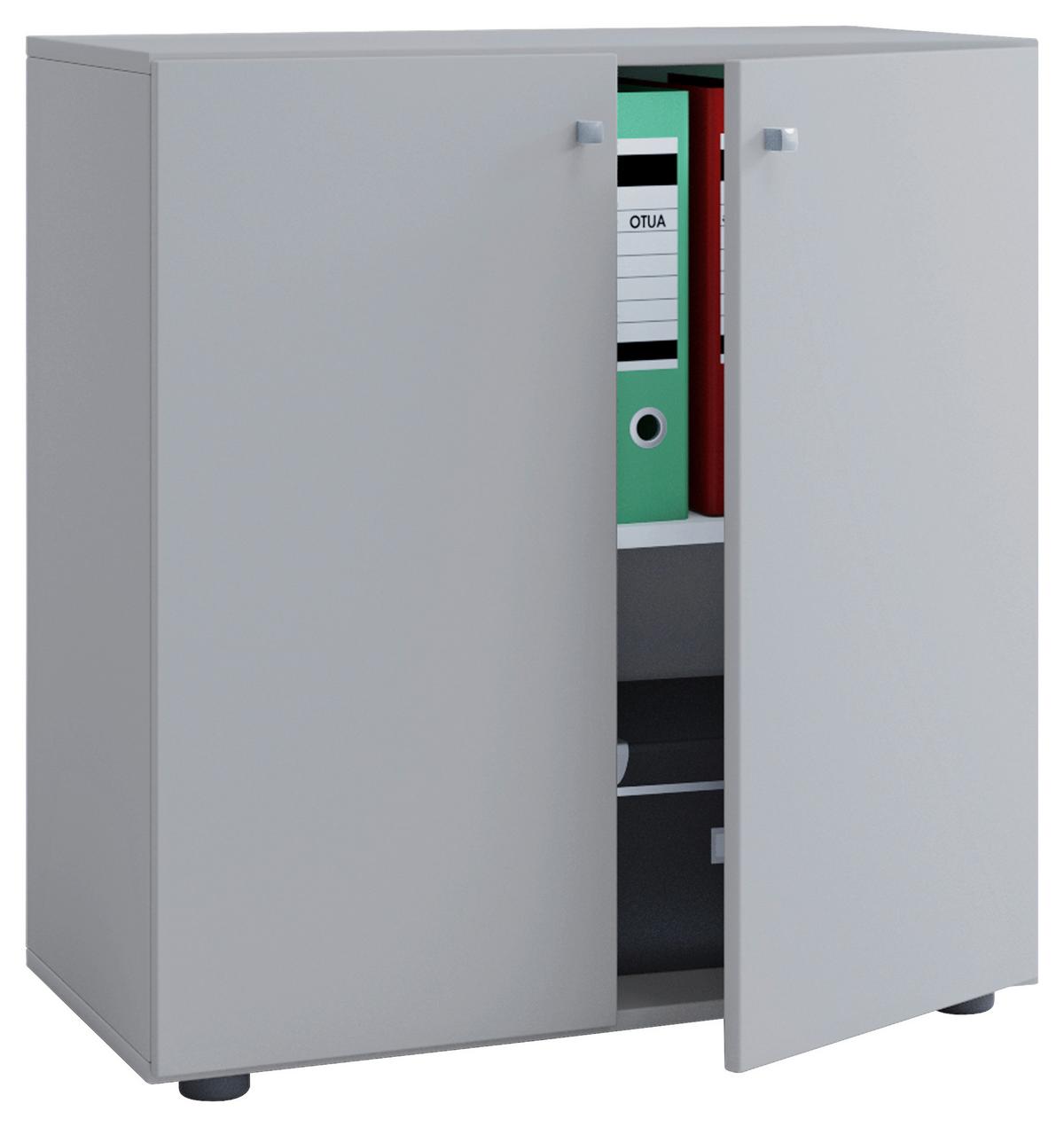 Aktenschrank Lona Grau - Grau, Basics, Holzwerkstoff (70/74/39cm) - MID.YOU