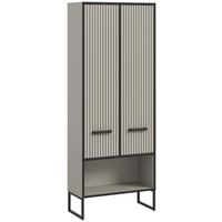 Hochschrank BAGNO ca.59x159x32cm Kaschmir - Kaschmir/Schwarz, MODERN, Holzwerkstoff/Metall (59/159/32cm) - MID.YOU