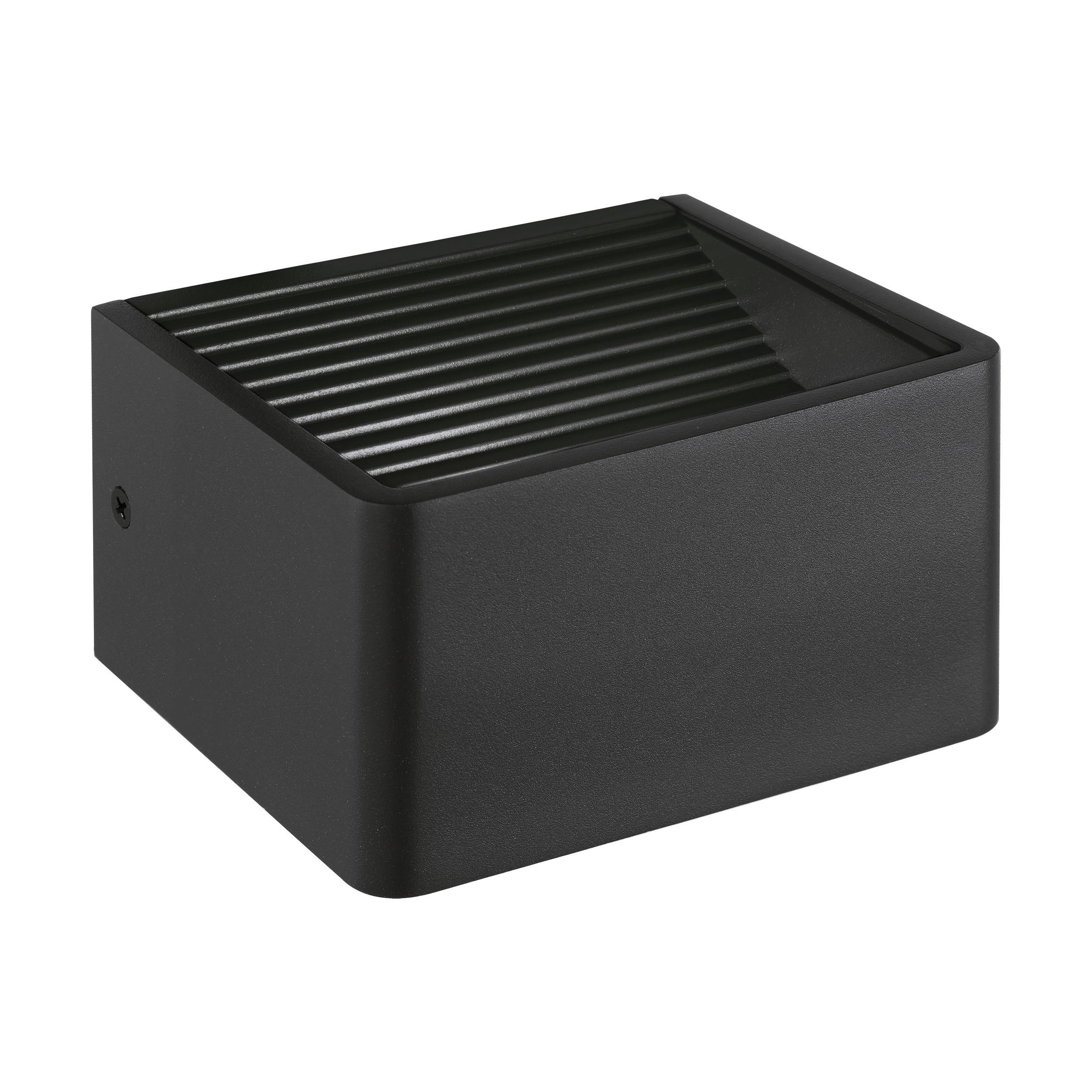 Led-wandleuchte Doninni 1 Anthrazit - Weiss/Anthrazit, Basics, Kunststoff/Metall (13,5/12/7,5cm) - Eglo