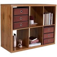 Regal Samy 2, Barva Hrasta - barve hrasta, Moderno, leseni material (112/76/37cm)