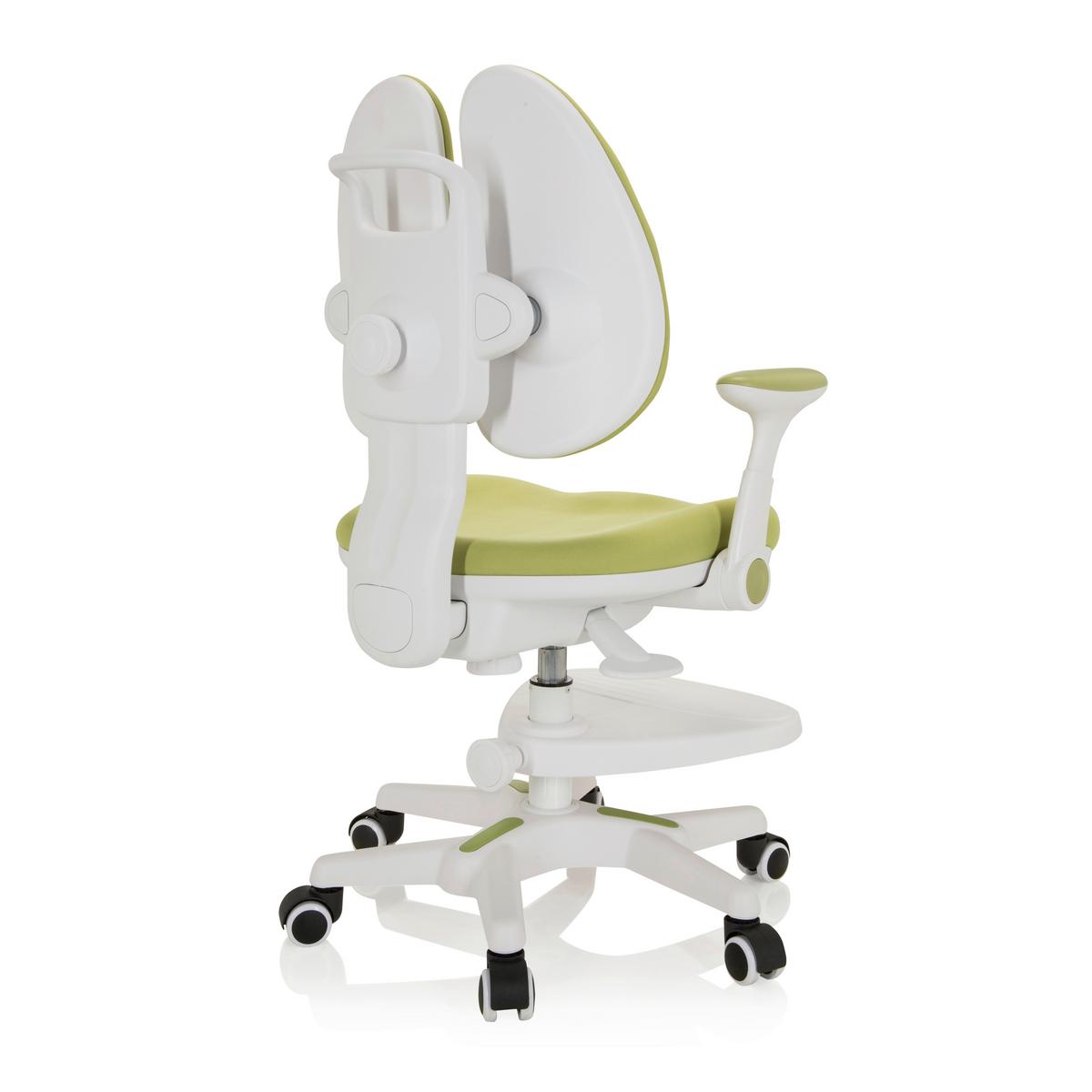 Jugenddrehstuhl Kid Wing ca.56x88x52cm Hellgrün,Weiß - Weiß/Hellgrün, MODERN, Kunststoff/Textil (56/88/52cm) - MID.YOU