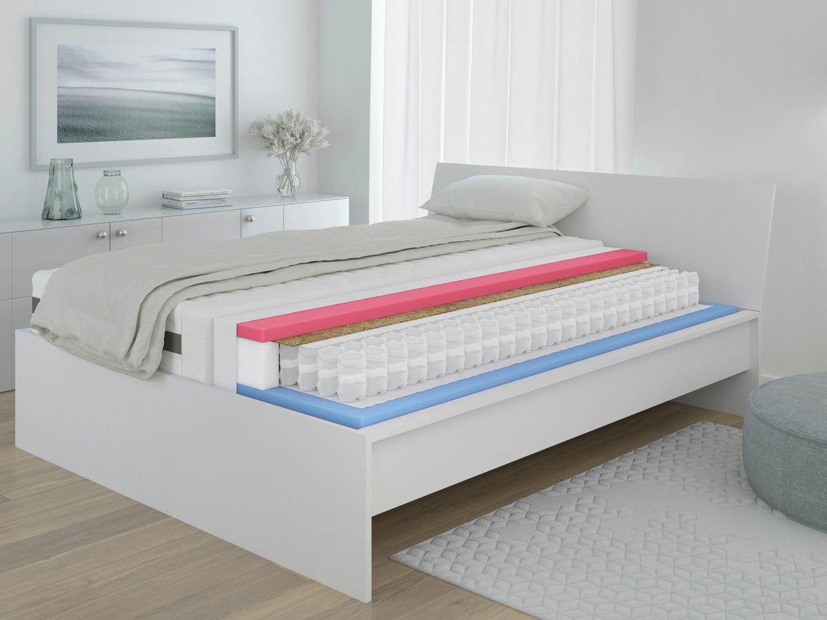 Ležišče Z Žepkastim Vzmetenjem Air Fusion - bela, tekstil (90/200cm) - Premium Living