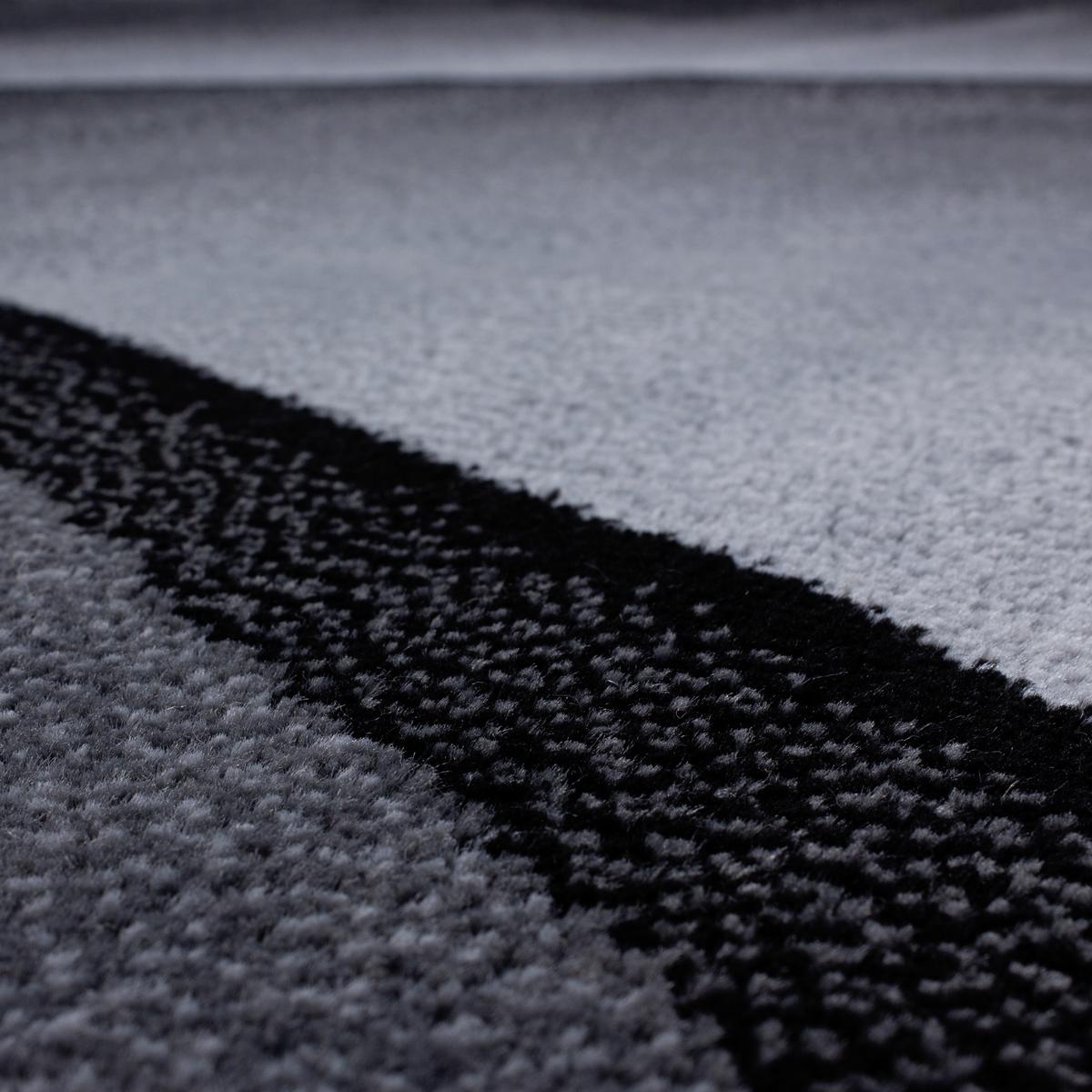 Webteppich Plus Schwarz/Weiß ca. 200x290cm - Schwarz/Weiß, Design, Textil (200/290cm)