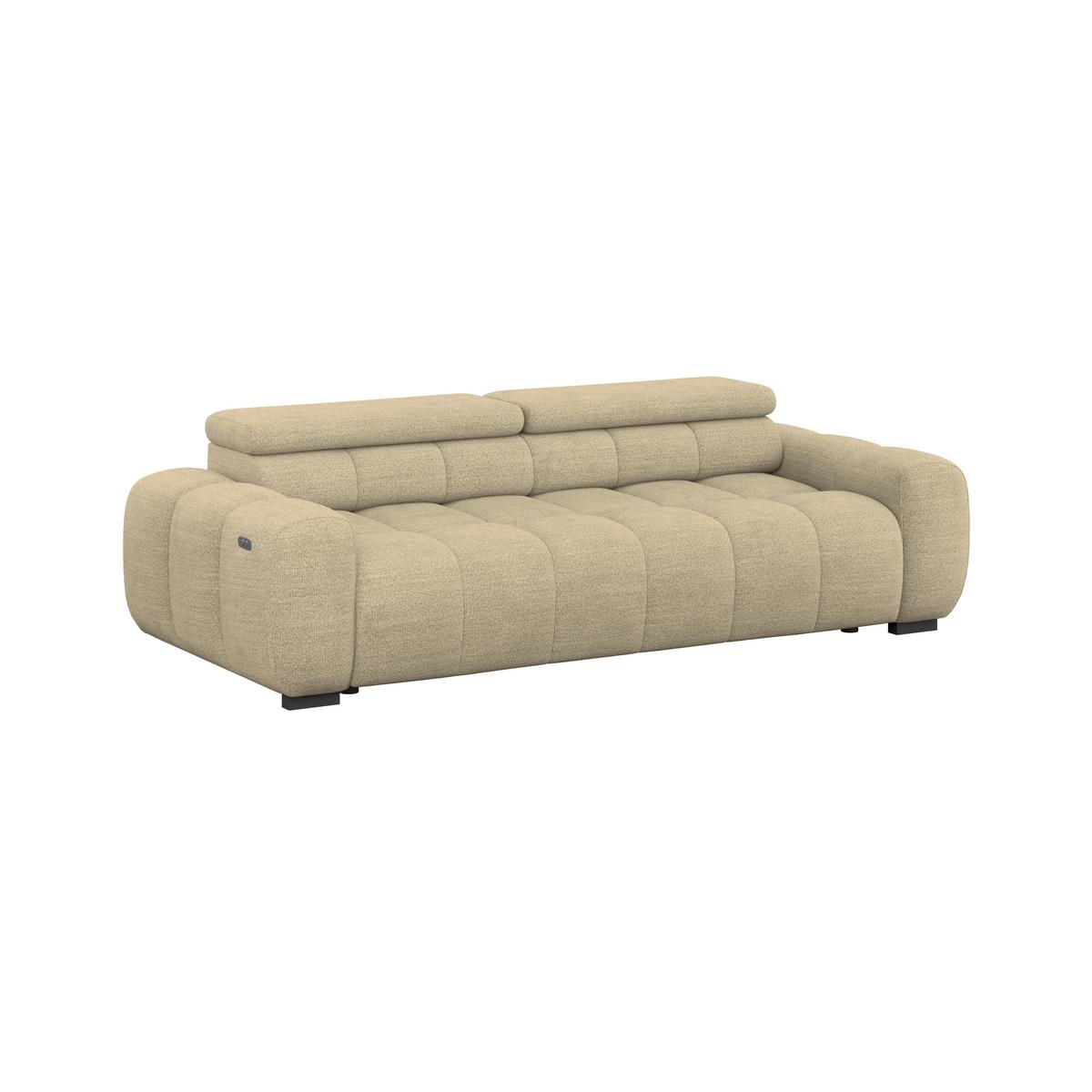 Velika Sofa Bull - bež/crna, Trend, tekstil/plastika (248/77-97/108cm) - Luca Bessoni