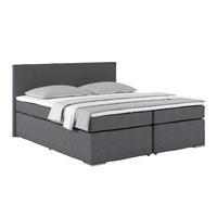 Boxspring Krevet Nero - siva/boje kroma, Konvencionalno, tekstil/metal (180/200cm) - Best Price