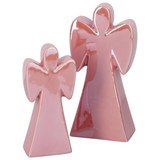Dekor Angyal Rafael - Fáradt rózsaszín, Kerámia (4/15cm)