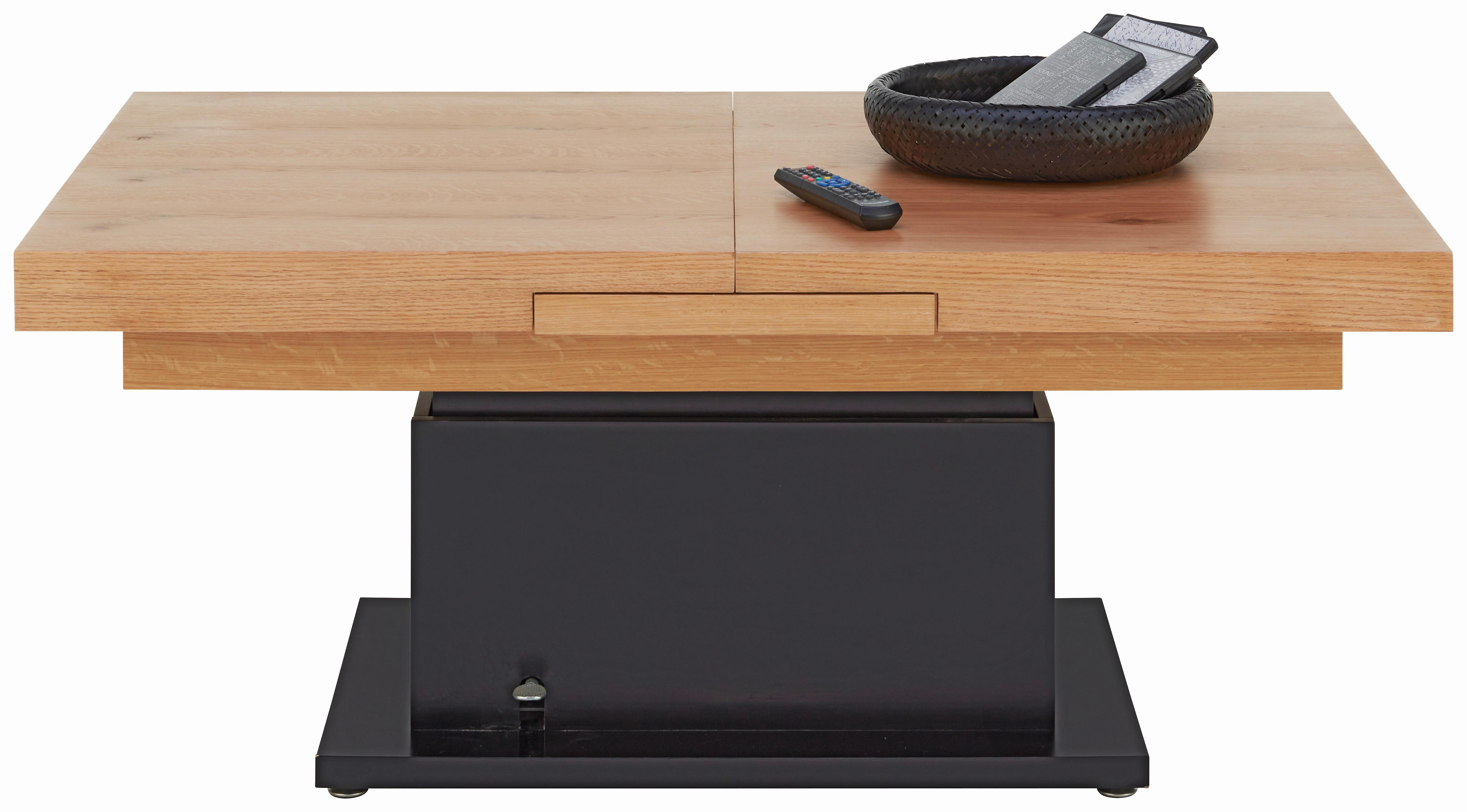 SOFFBORD 2IN1 III - svart/ekfärgad, Modern, metall/trämaterial (133-170/51,5-77,5/80cm) - Mömax
