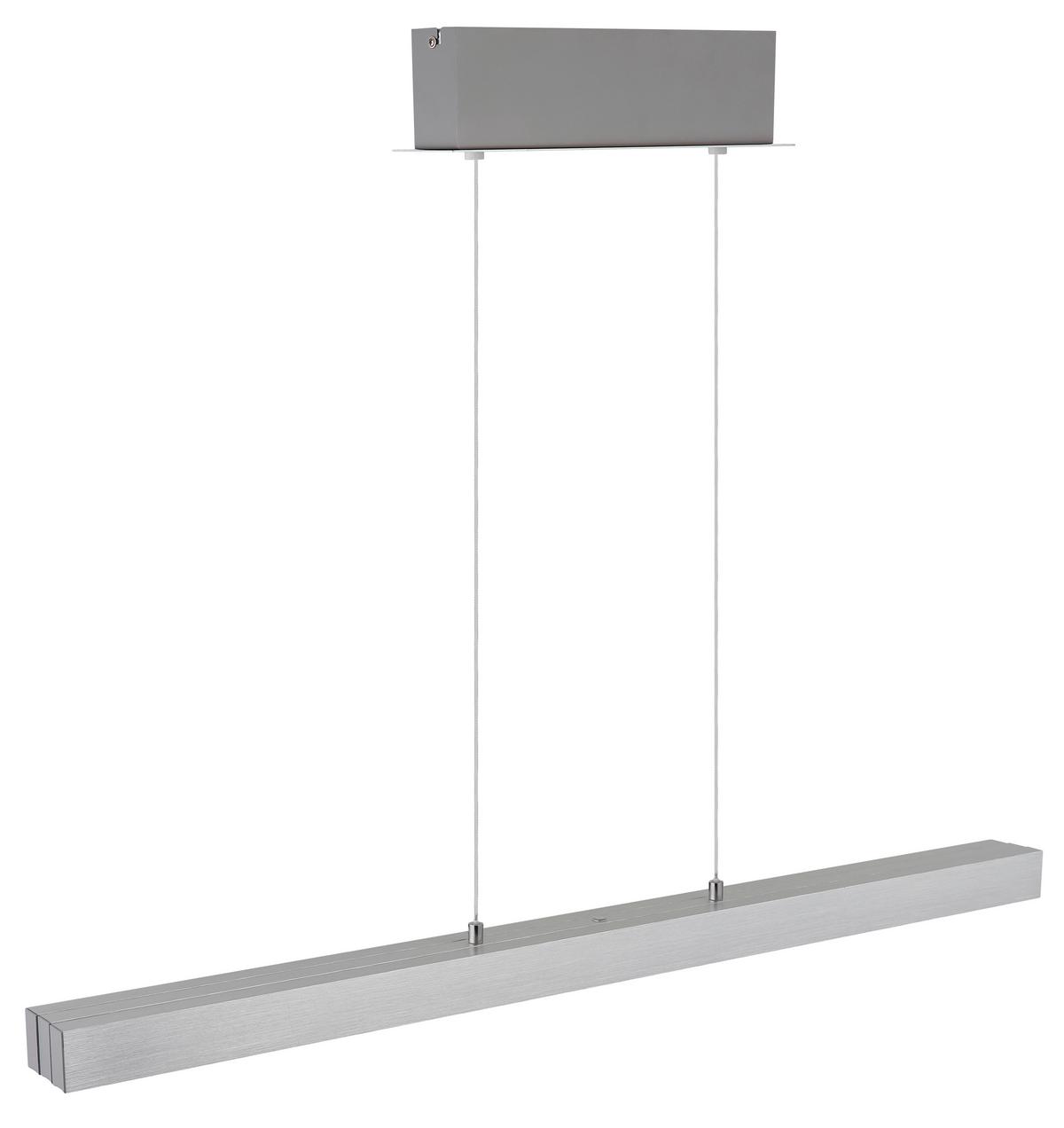 LED-HÄNGELEUCHTE 17016A - Opal/Alufarben, Design, Kunststoff/Metall (95-150/7,5/80-150cm) - Globo