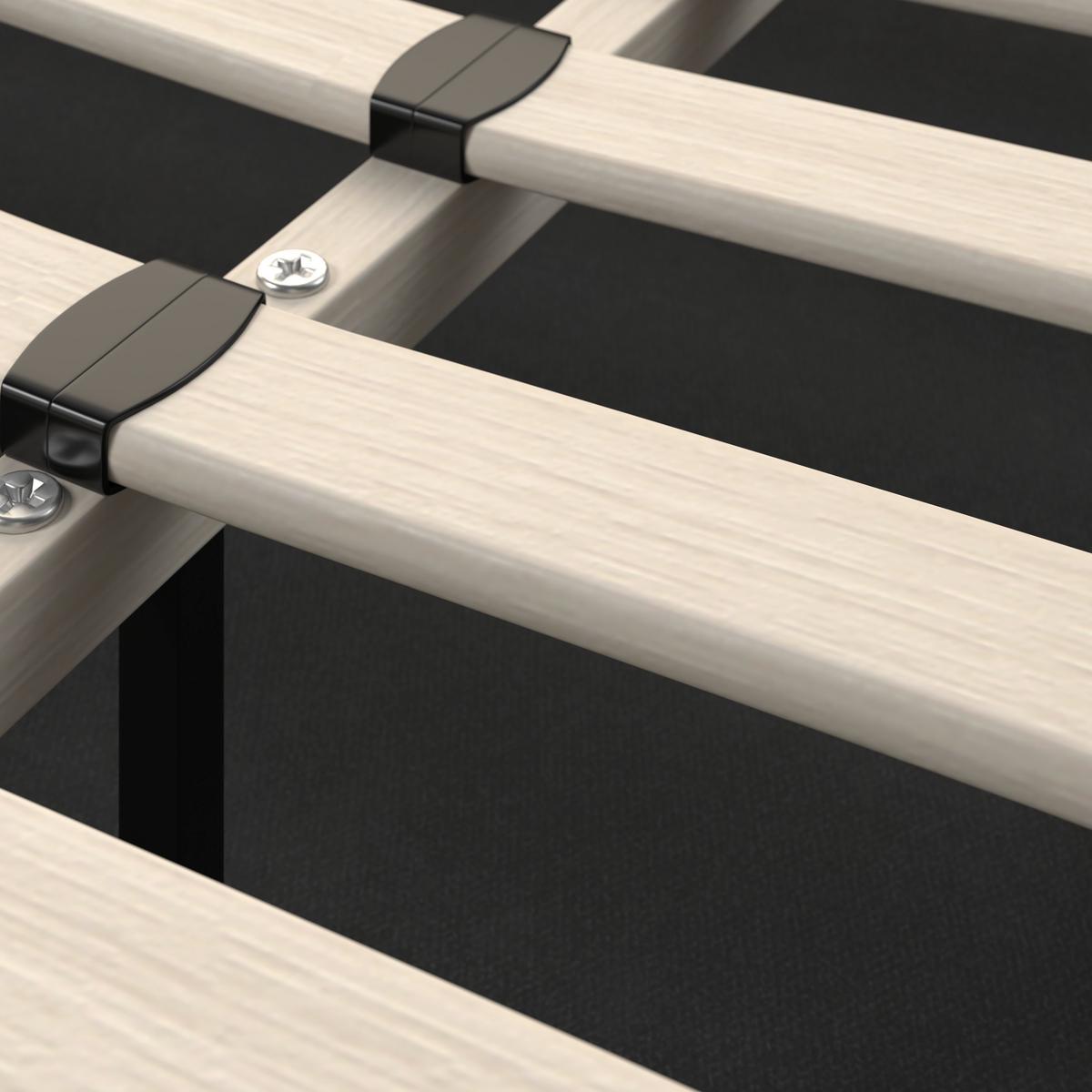 Tapecirani Krevet Marija - tamno siva/prirodne boje, Moderno, drvo/metal (180/200cm) - Bessagi Home