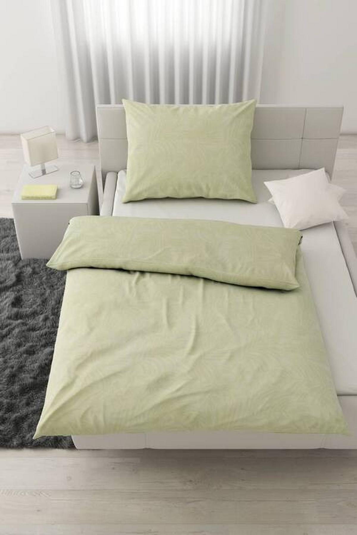 Lenjerie de pat Corinne, cca. 50x70/140x200cm - verde deschis, Romantik / Landhaus, textil (140/200cm) - Mömax