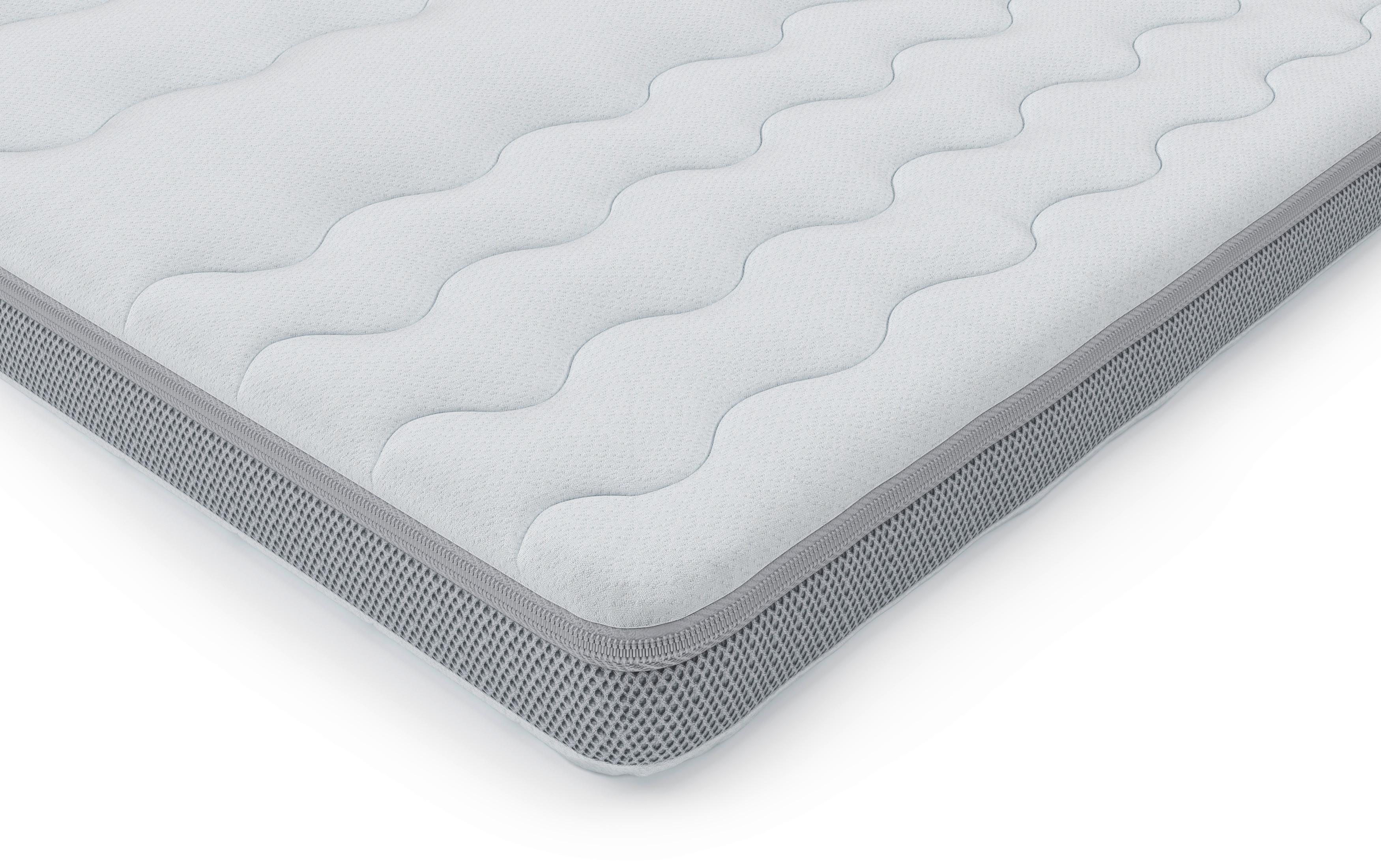 Topper Premium Gelschaum Weiß ca. 180x200cm - Weiß, KONVENTIONELL, Textil (180/200cm) - Premium Living