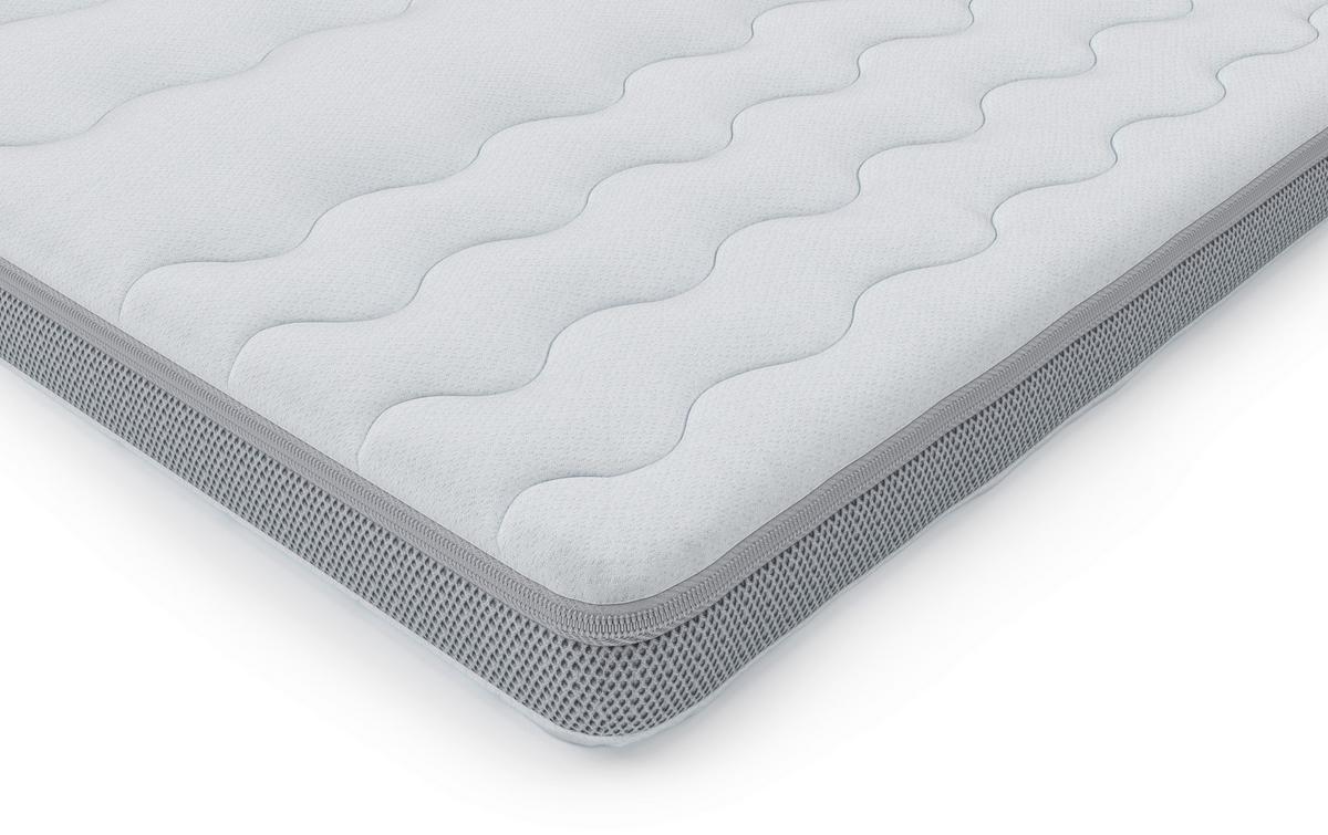 Topper Premium Gelschaum Weiß ca. 180x200cm - Weiß, KONVENTIONELL, Textil (180/200cm) - Premium Living