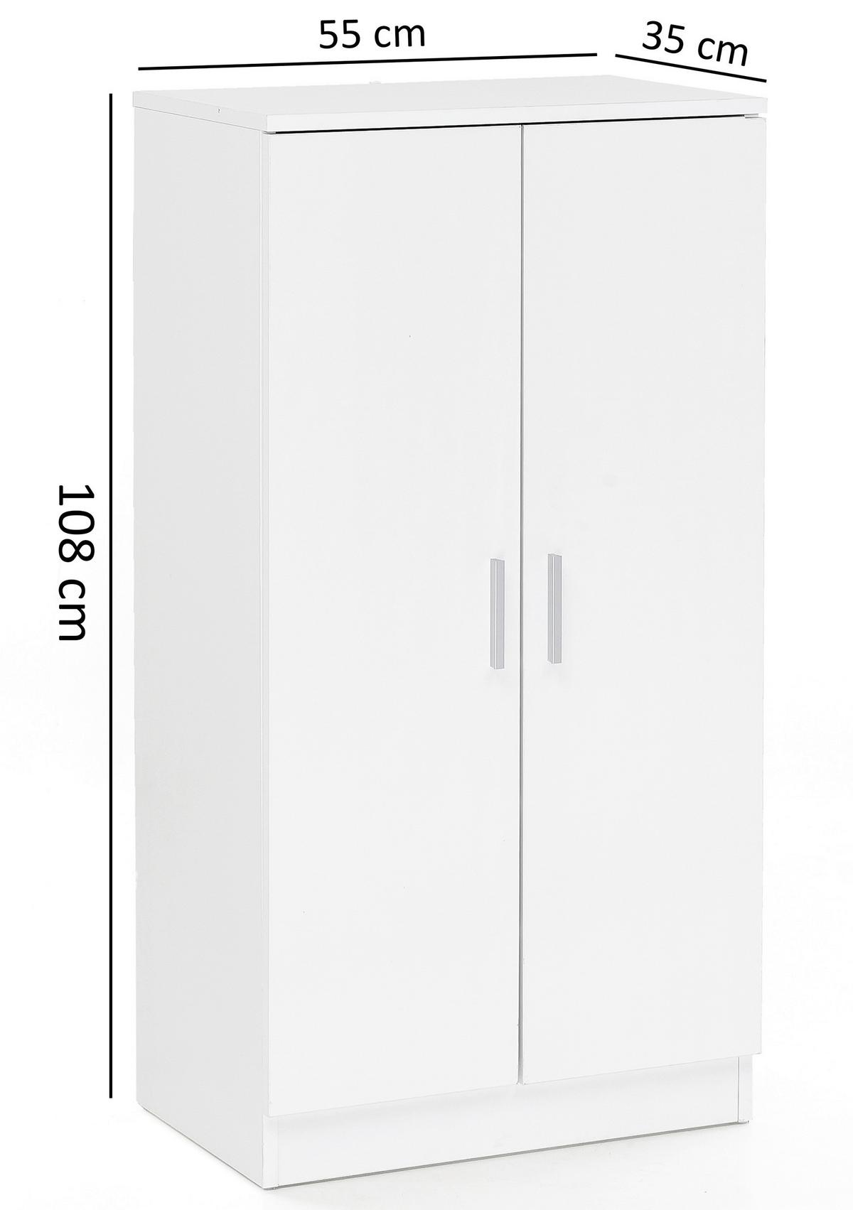 Omara Za Čevlje Wl5.269 - srebrne barve/bela, Konvencionalno, kovina/leseni material (55/108/35cm) - MID.YOU
