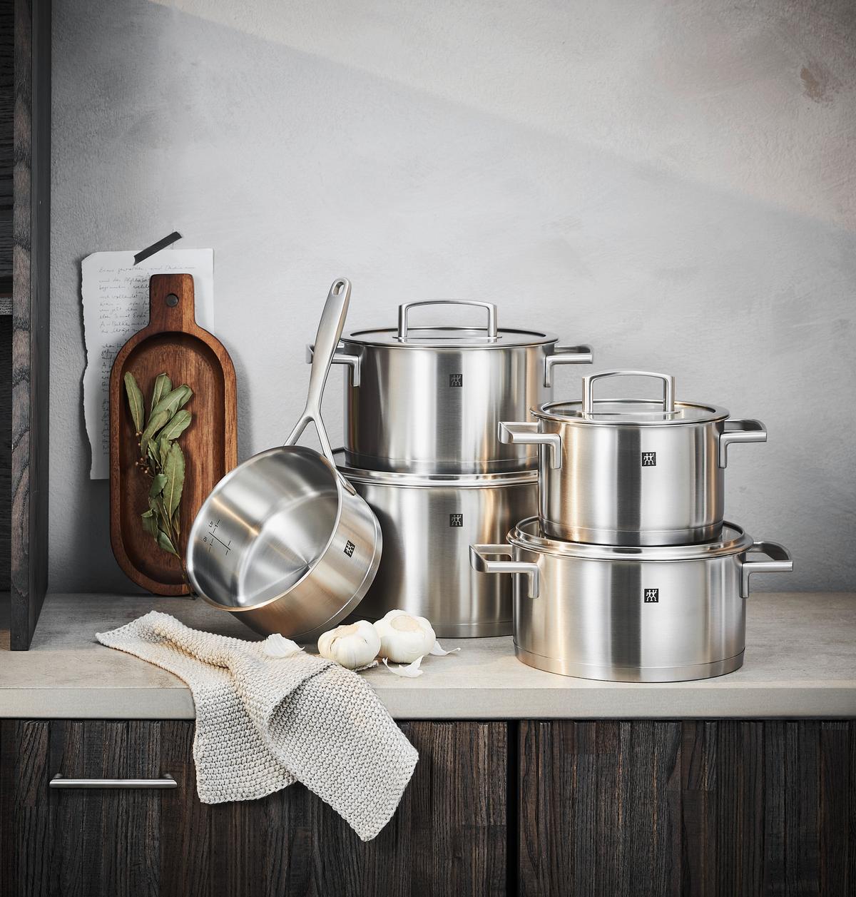 ZESTAW GARNKÓW 1006216 ZWILLING - kolor stalowy, Design, metal/szkło - Zwilling