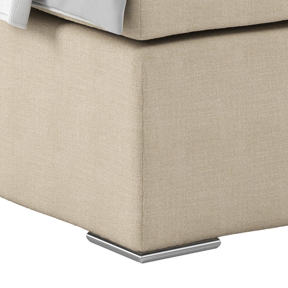 Boxspring Krevet Nero - boje kroma/krem, Konvencionalno, tekstil/metal (140/200cm) - Best Price