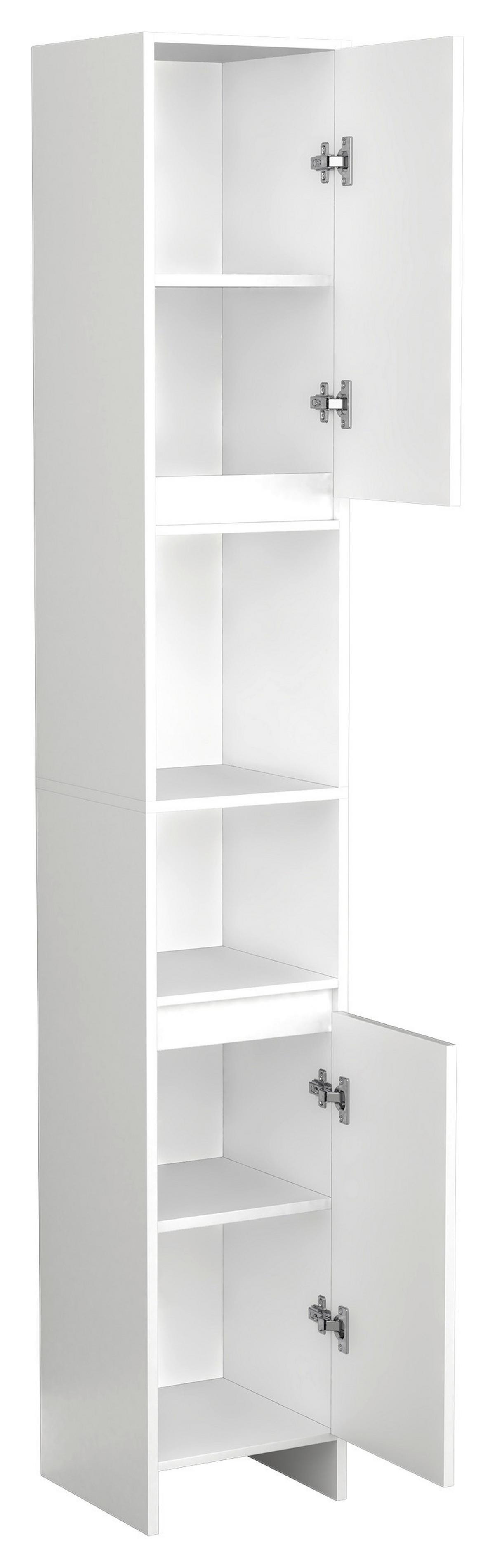 Visoka Omara Malira, Bela - bela, Moderno, leseni material (30/189/30cm) - MID.YOU