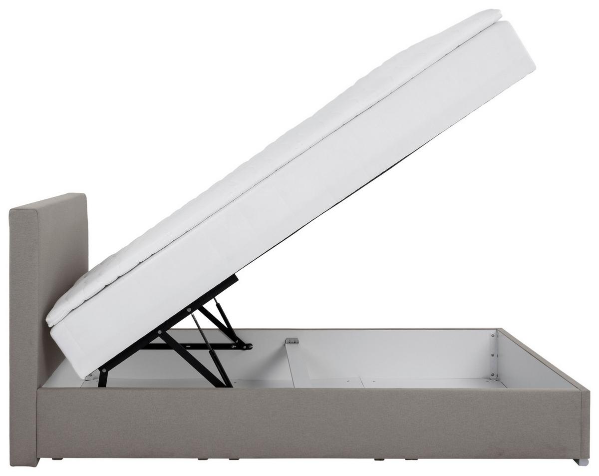 Tapecirani Krevet Cosi - boje kroma/taupe, Konvencionalno, drvo/metal (120/200cm)