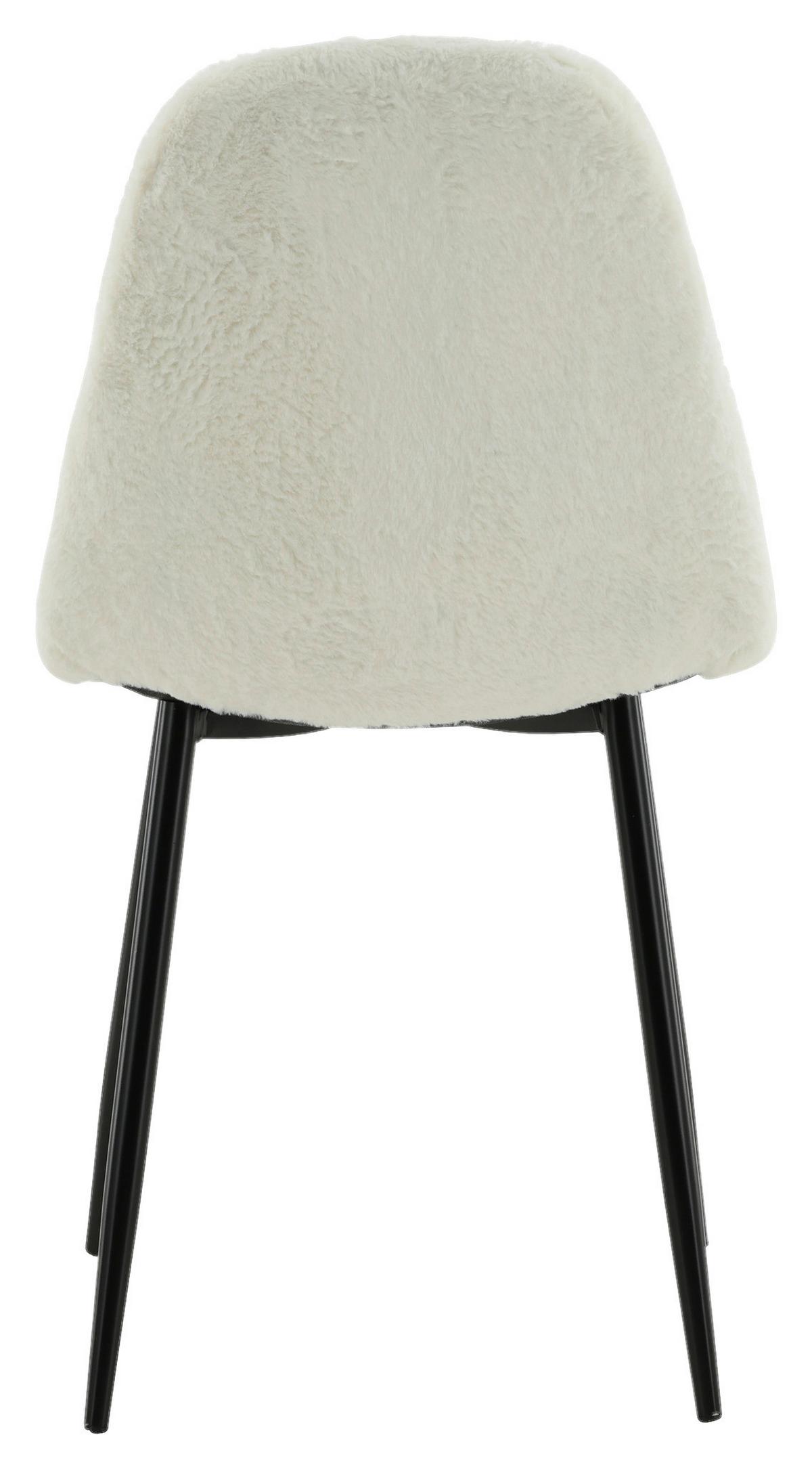 STUHL-SET POLAR - Schwarz/Weiß, Design, Textil/Metall (44/87/53cm) - Livetastic