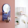 Wandspiegel aus Metall in Blau - Blau, MODERN, Glas/Metall (15/60/33cm) - Modern Living Wandspiegel aus Metall in Blau - Blau, MODERN, Glas/Metall (15/60/33cm) - Modern Living