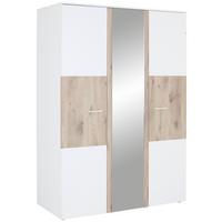 Șifonier ALEX - alb/culoare lemn stejar, Konventionell, material pe bază de lemn (135/195/60cm)
