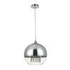 Pendelleuchte Fermi Nickelfarben max. 60 Watt - Transparent/Nickelfarben, Trend, Glas/Metall (30/30/28cm) - MAYTONI