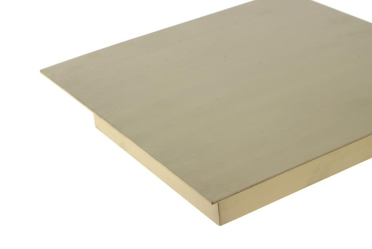 BEISTELLTISCH BEISTELLT OSCAR 200 WEIß - Weiss/Goldfarben, Design, Glas/Stein (30/56/30cm) - Kayoom