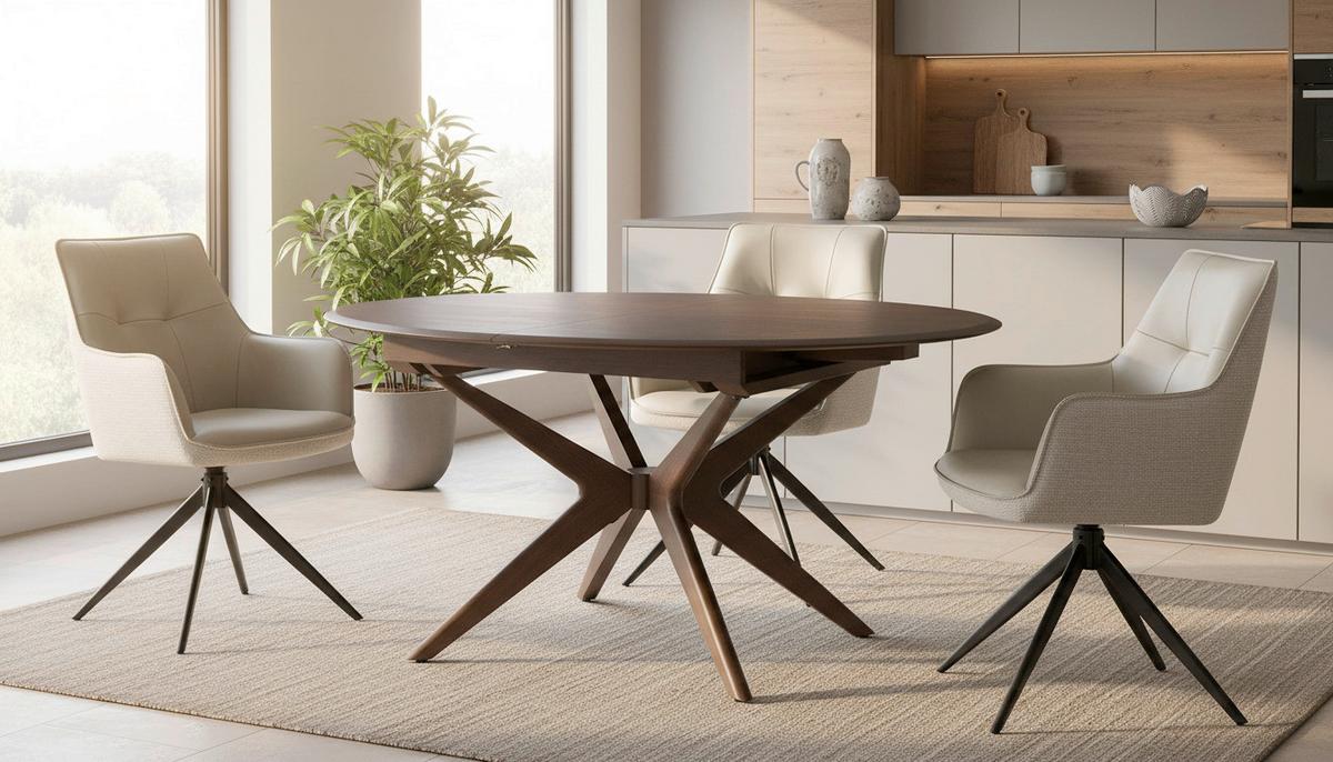 Jedilna Miza Valeta, Barva Oreha, 180x130 - barva oreha, Moderno, kovina/leseni material (180/130/75cm) - MID.YOU