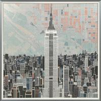 Slika S Okvirom Chrysler 80,6x80,6cm - srebrne boje/višebojno, Moderno, drvni materijal/metal (80,6/80,6/3,4cm) - Mömax