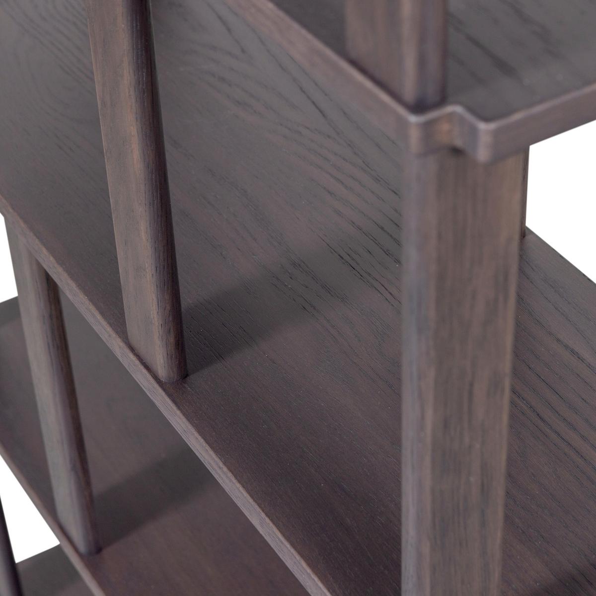 Regal Riss Dunkelbraun B: 90 cm - Dunkelbraun, Design, Holz (90/186/30cm) - Livetastic
