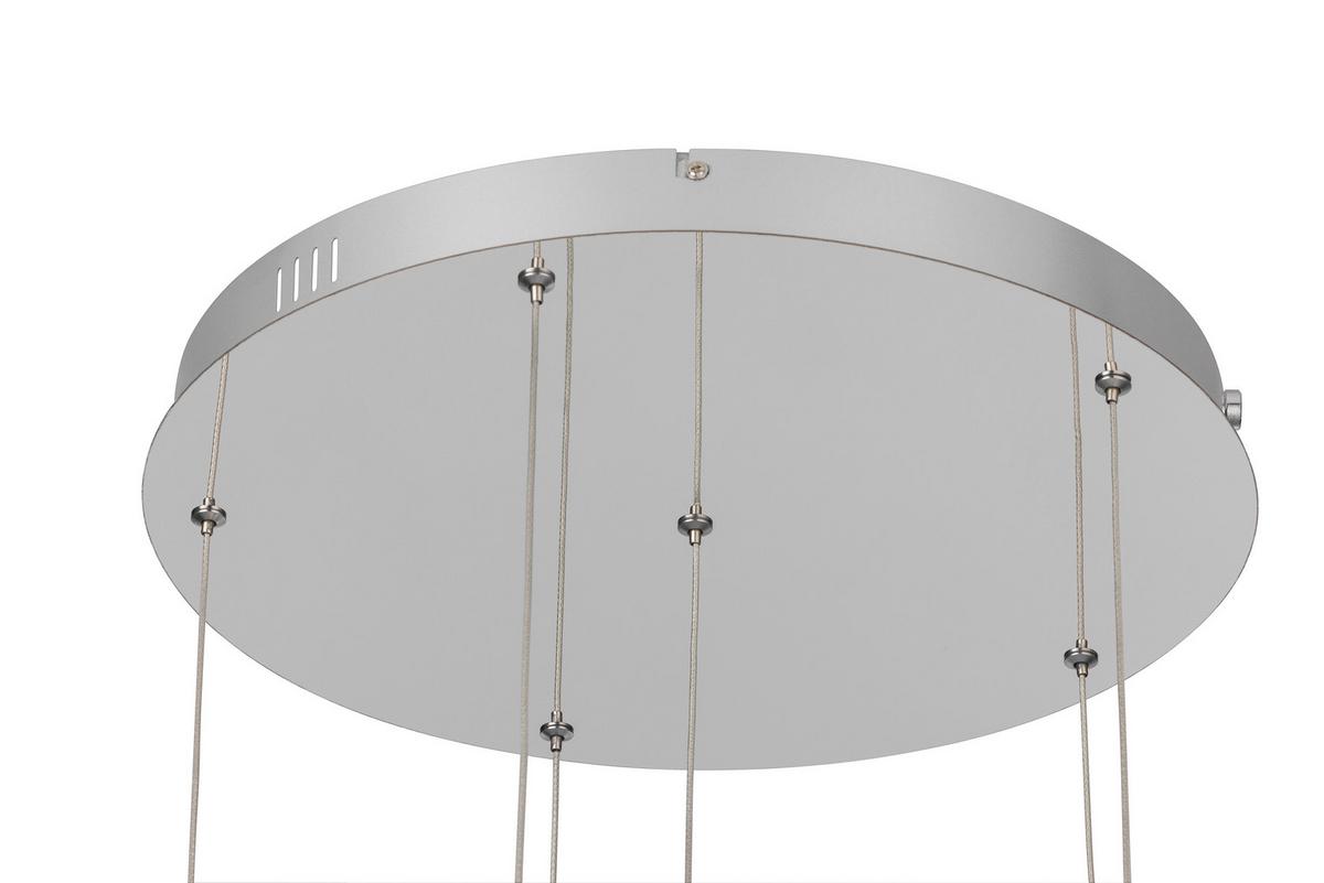 LED-Hängeleuchte Rong Chromfarben max. 40 Watt - Chromfarben, MODERN, Kunststoff/Metall (60/60/120cm)