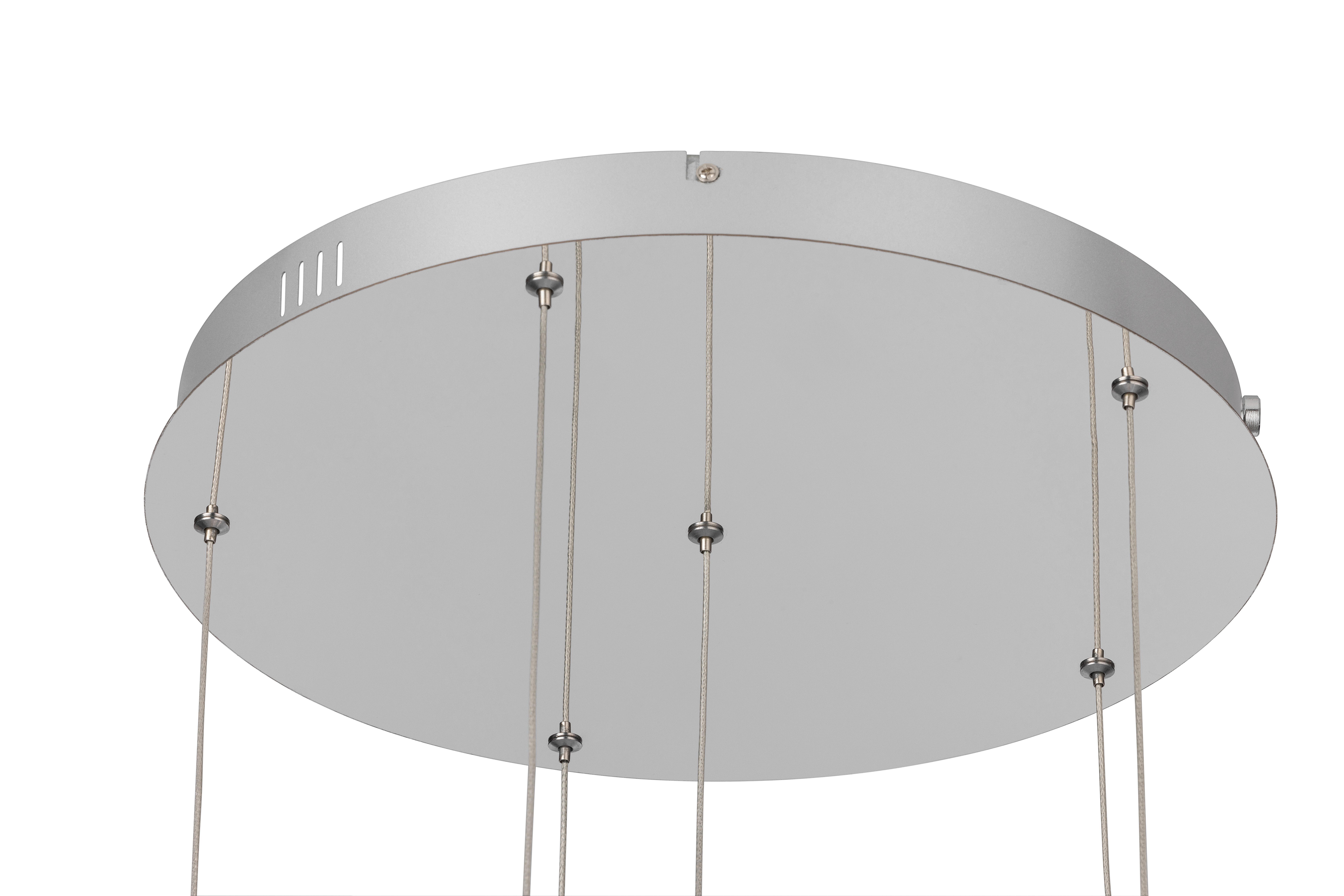 LED-HÄNGLAMPA RONG - kromfärg, Modern, metall/plast (60/60/120cm)