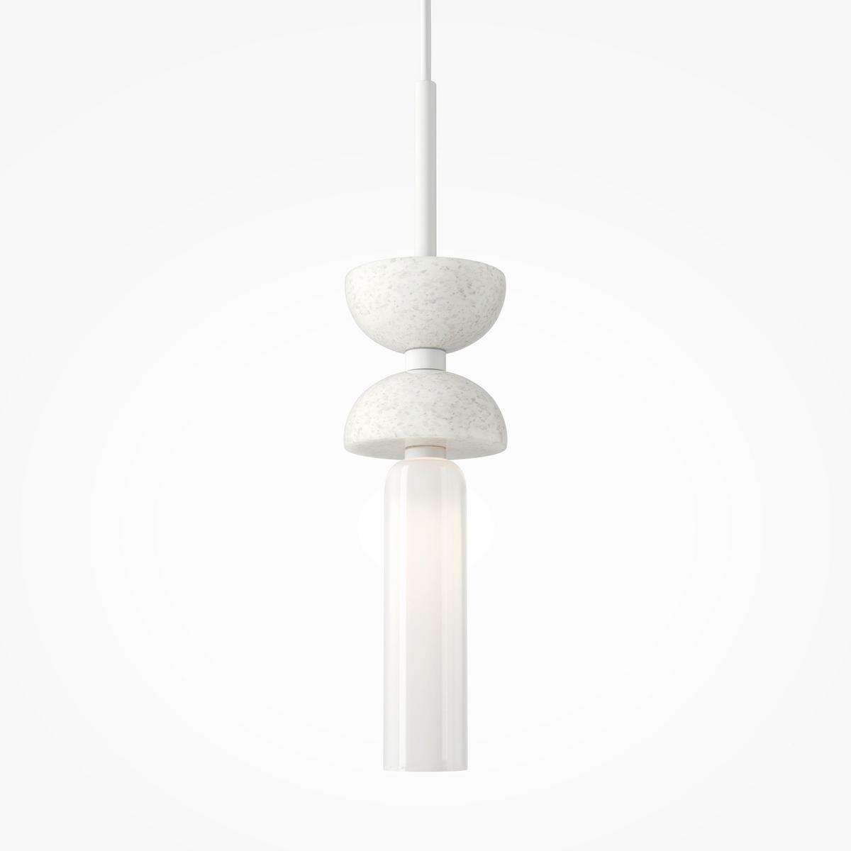 Pendelleuchte Mod178pl-01w - Weiss, Design, Stein/Metall (10/336.5cm) - MAYTONI