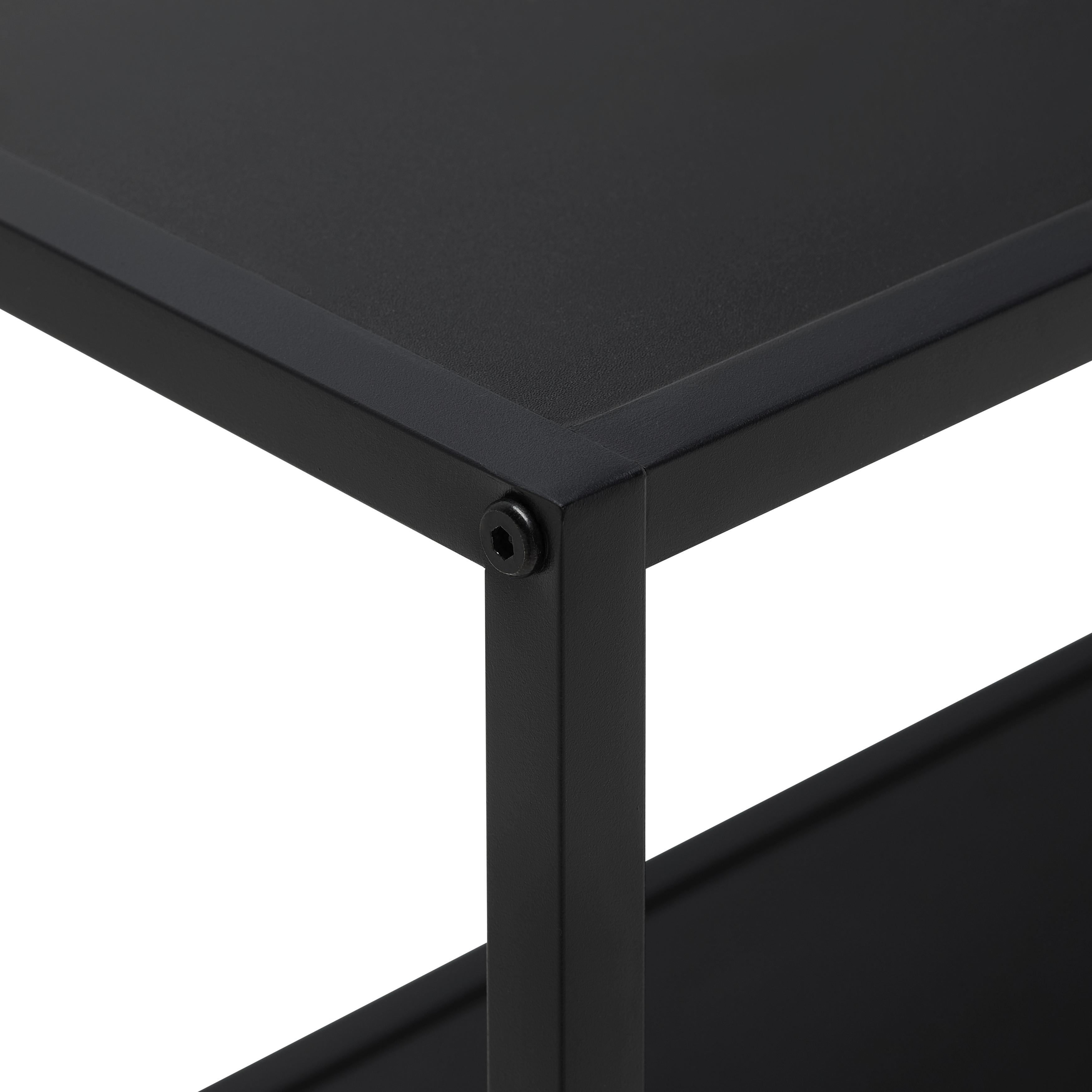 HYLLA BASTIAN II -BASED/SB- - svart, Modern, metall/trämaterial (77/68/30cm) - Based