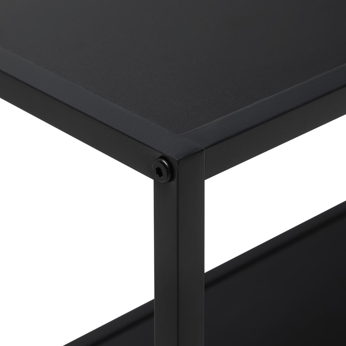 Regal Bastian Schwarz ca. 77x68x30cm - Schwarz, MODERN, Holzwerkstoff/Metall (77/68/30cm) - Based