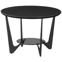 Măsuță de cafea MIDNIGHT MOON - negru, Modern, ceramică/sticlă (70/46/70cm) - Modern Living