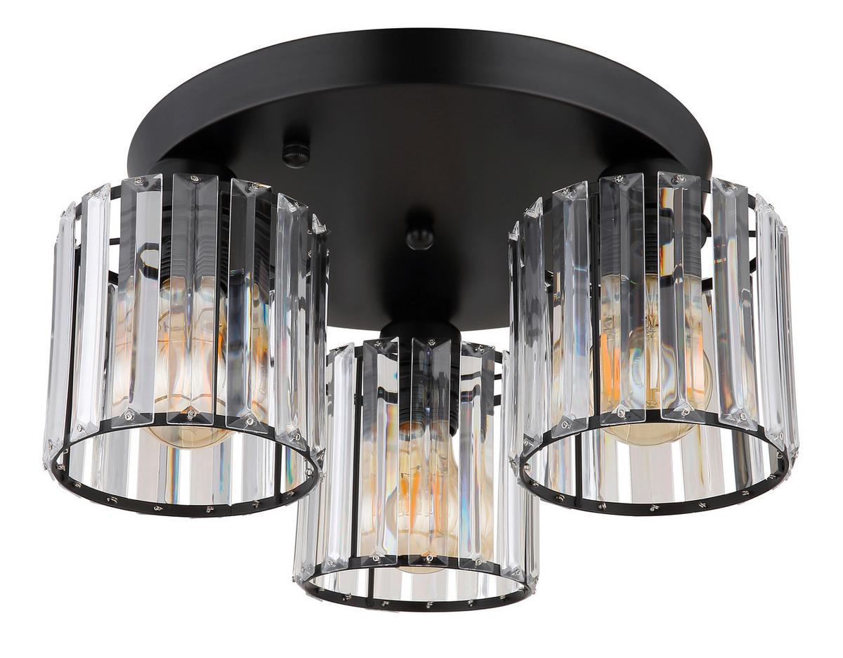 Deckenleuchte Jordana Klar max. 60 Watt - Klar, Design, Kunststoff/Metall (35/18cm) - Globo