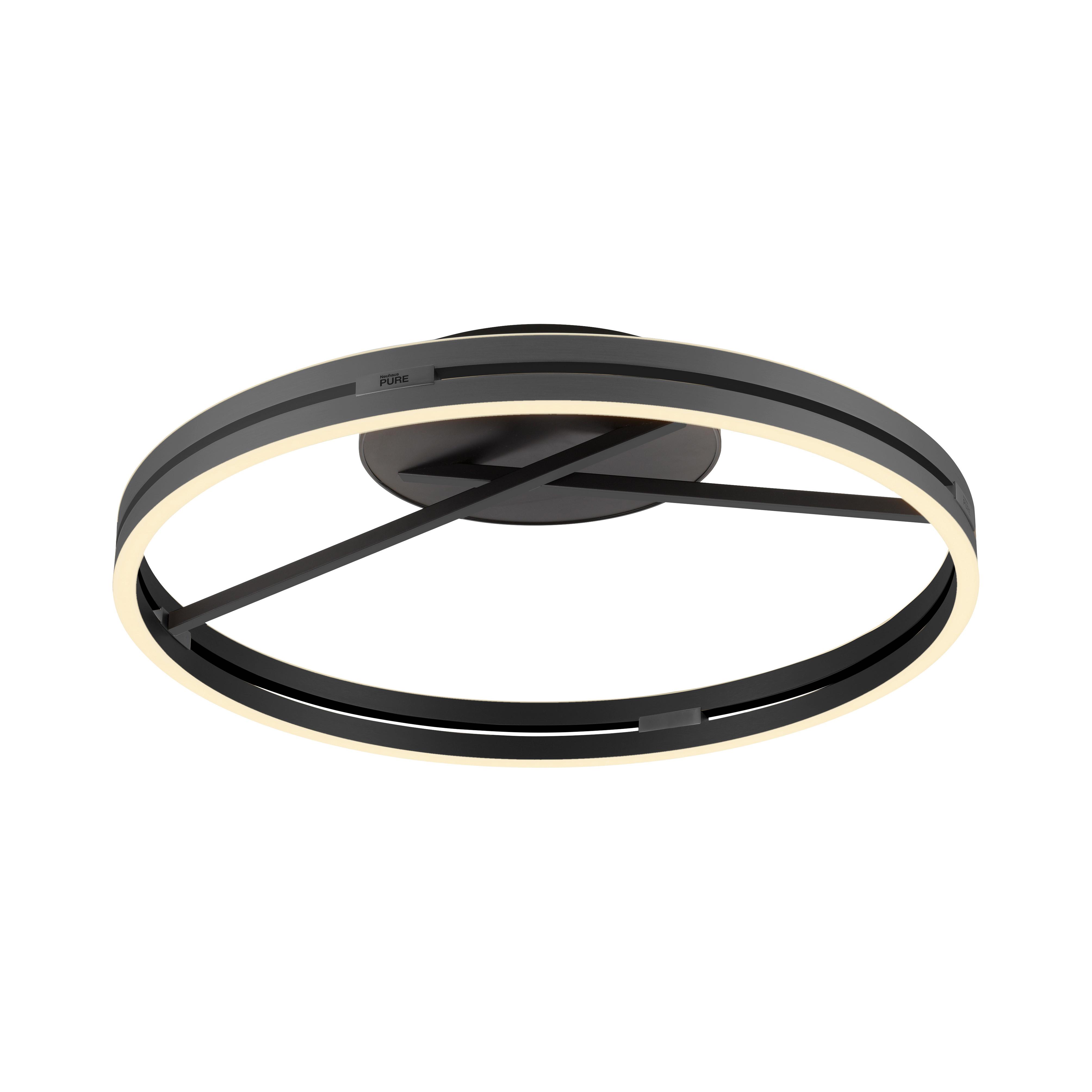 LAMPA SUFITOWA LED 6552-15 PURE LOOP - antracytowy, Design, tworzywo sztuczne/metal (60/60/17.8cm) - Neuhaus PURE