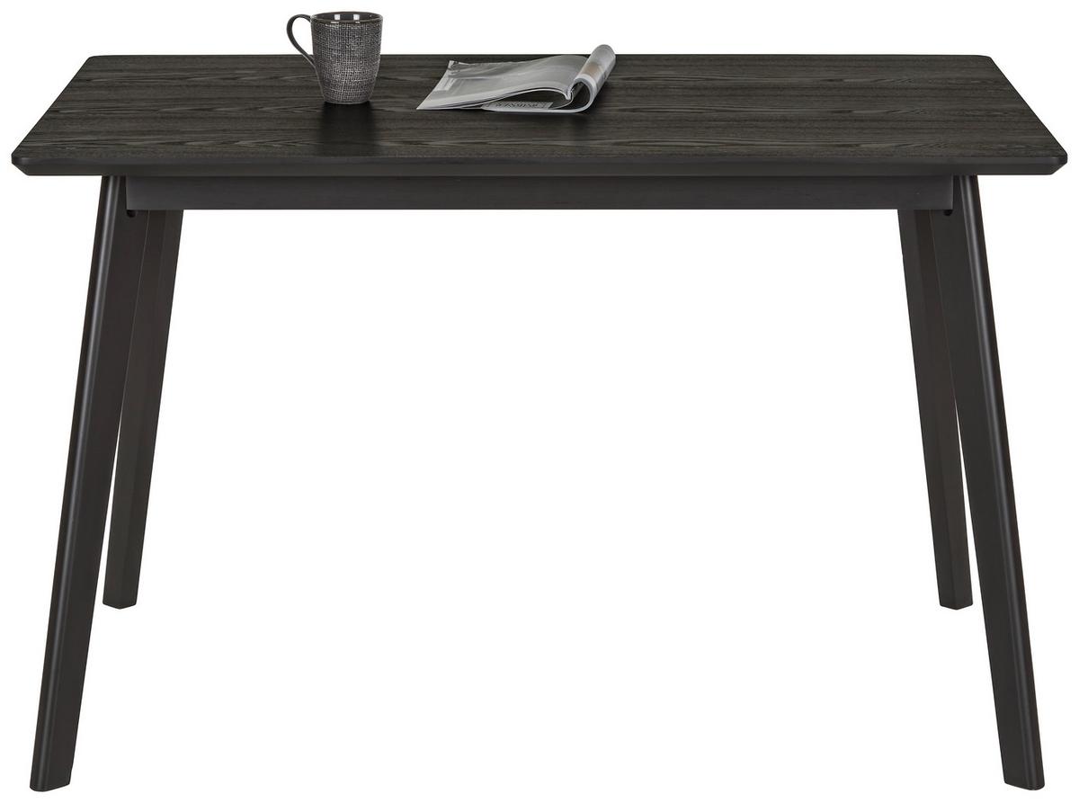Esstisch aus Esche/Kiefer ca. 120x80cm - Schwarz, Modern, Holz/Holzwerkstoff (120/80/76cm) - Zandiara