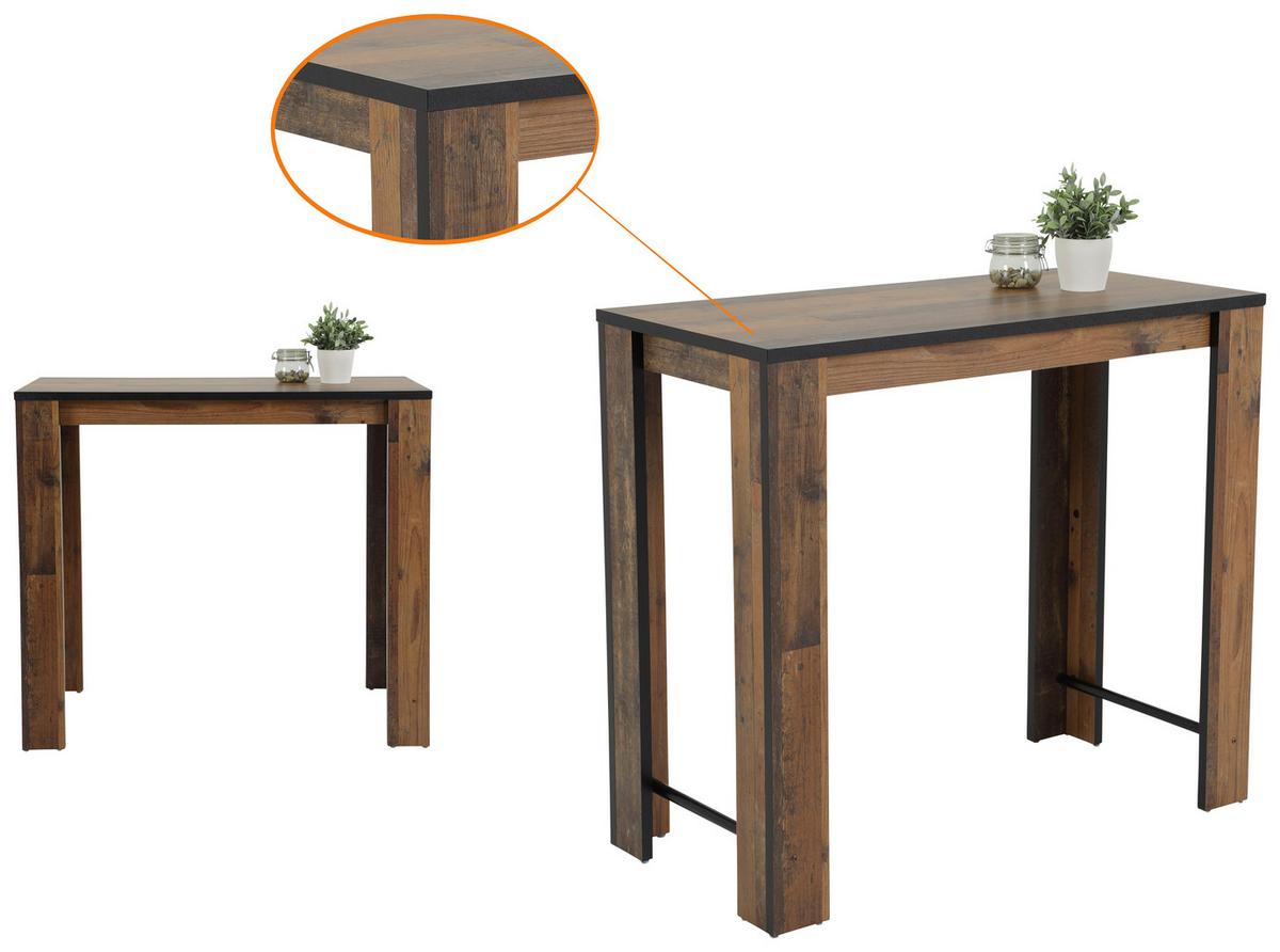 BARTISCH FRIEDA II BT - Dunkelbraun/Schwarz, MODERN, Holzwerkstoff/Metall (120/58/108cm) - MID.YOU