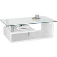 Couchtisch Weiß Hochglanz Glas - Weiß, MODERN, Glas/Holzwerkstoff (120/40/65cm) - premium living