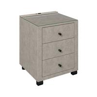 Noćni Ormarić Elysia - prirodne boje, Trend, staklo/drvni materijal (48/68/45,5cm) - Premium Living