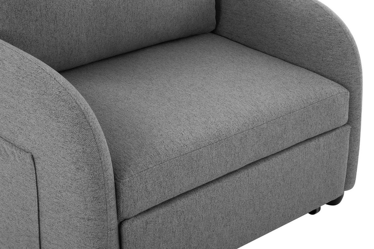 Fotelj S Funkcijo Ležišča Cosmo, Temno Siva - temno siva/črna, Design, umetna masa/tekstil (102/94/95cm) - Livetastic